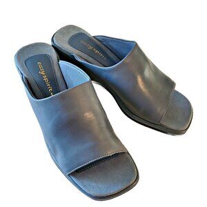 Easy Spirit Allisons Blue Leather Sandals, Blue Mules, Woman's Mules NIB